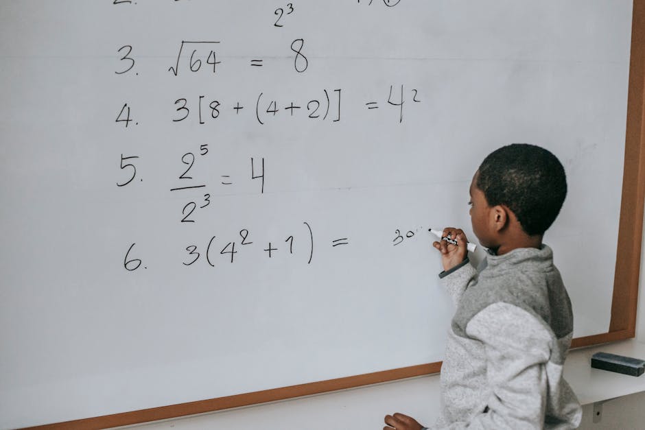 child studying math, elementary school math problem solving