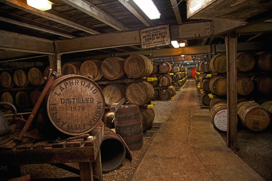 whisky distillery scotland highlands, whisky cask barrel aging cellar