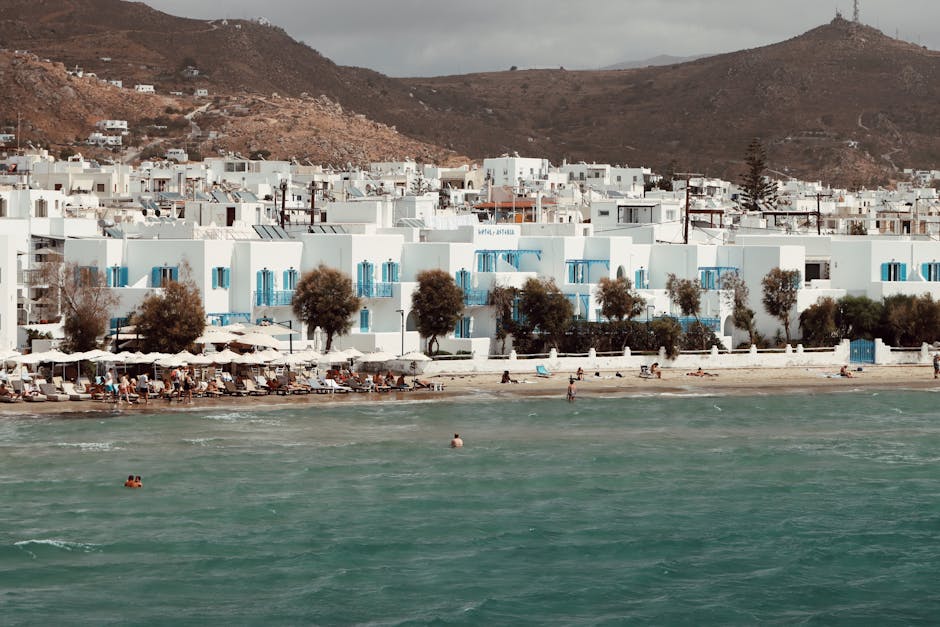 Naxos beach budget travel Greece, Greek taverna local food