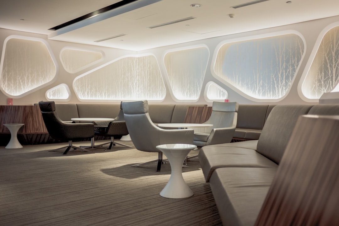 airport lounge interior, premium travel lounge seating
