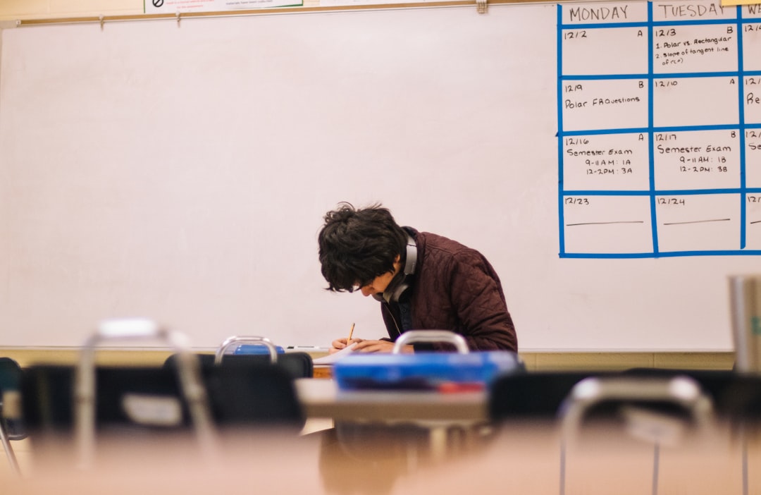 college application process, student studying desk